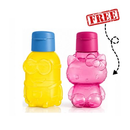 Tupperware Eco Bottles Set "Minion 350ml + FREE Kitty 415ml"